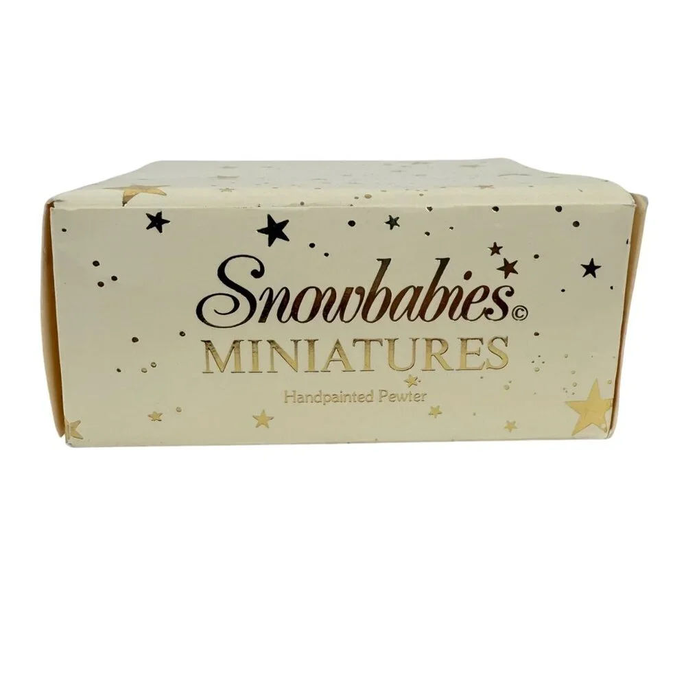 Dept 56 Snowbabies Miniatures Polar Bear Express Handpainted Pewter Figurine Box
